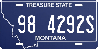 MT license plate 984292S