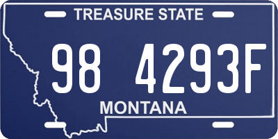 MT license plate 984293F