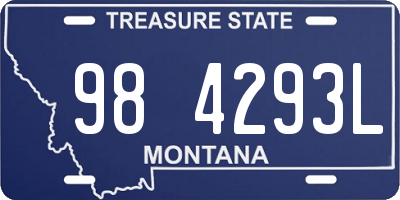 MT license plate 984293L