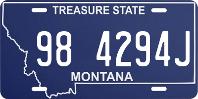 MT license plate 984294J