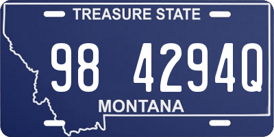 MT license plate 984294Q