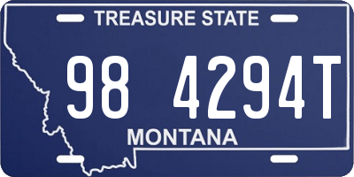 MT license plate 984294T