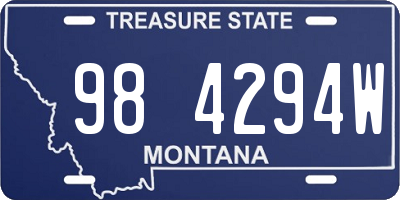 MT license plate 984294W