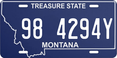 MT license plate 984294Y