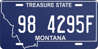 MT license plate 984295F