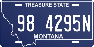 MT license plate 984295N