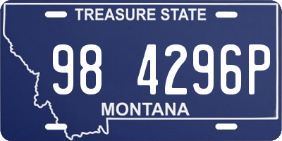 MT license plate 984296P