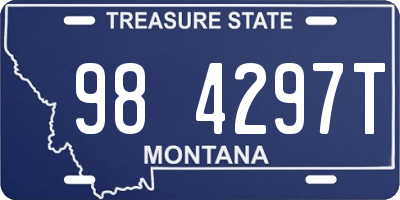 MT license plate 984297T