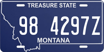 MT license plate 984297Z
