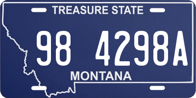 MT license plate 984298A