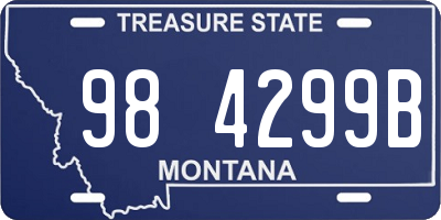 MT license plate 984299B