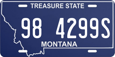 MT license plate 984299S