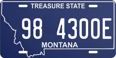 MT license plate 984300E