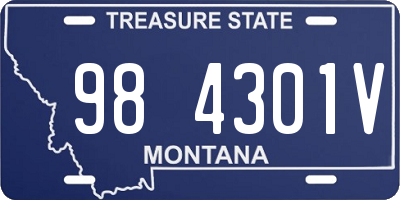 MT license plate 984301V