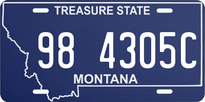 MT license plate 984305C