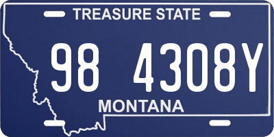 MT license plate 984308Y