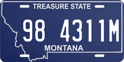 MT license plate 984311M