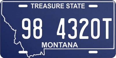 MT license plate 984320T