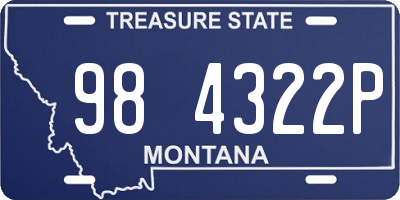 MT license plate 984322P