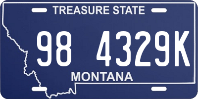 MT license plate 984329K