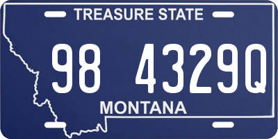 MT license plate 984329Q