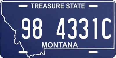 MT license plate 984331C