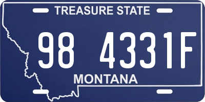 MT license plate 984331F