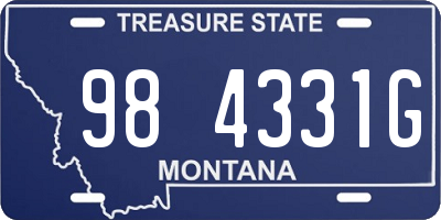 MT license plate 984331G