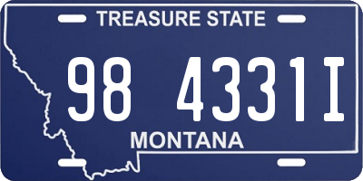 MT license plate 984331I
