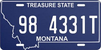 MT license plate 984331T