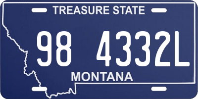 MT license plate 984332L