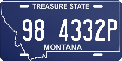 MT license plate 984332P