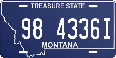 MT license plate 984336I