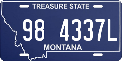 MT license plate 984337L