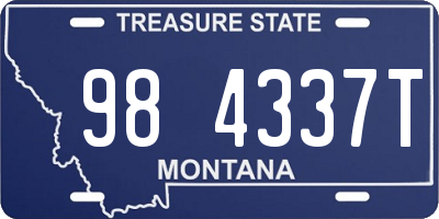 MT license plate 984337T