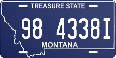 MT license plate 984338I