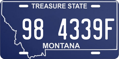 MT license plate 984339F