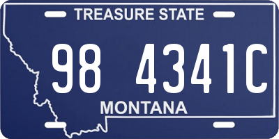 MT license plate 984341C