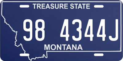 MT license plate 984344J
