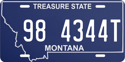 MT license plate 984344T