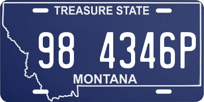 MT license plate 984346P