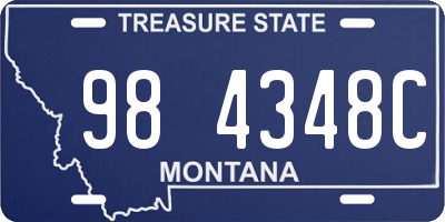 MT license plate 984348C