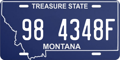 MT license plate 984348F