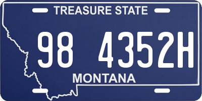 MT license plate 984352H