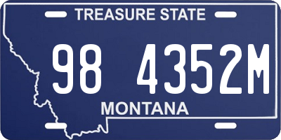 MT license plate 984352M