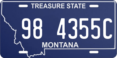 MT license plate 984355C