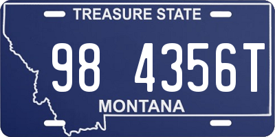 MT license plate 984356T