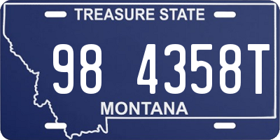 MT license plate 984358T