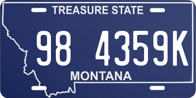 MT license plate 984359K