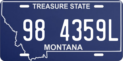 MT license plate 984359L